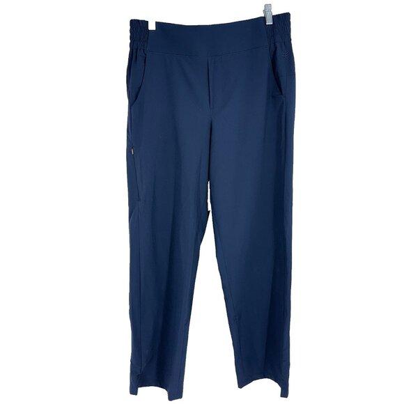 Coolibar Women M Travel Pants UPF 50 Navy Blue Performance PullOn Active Commute - Picture 1 of 9